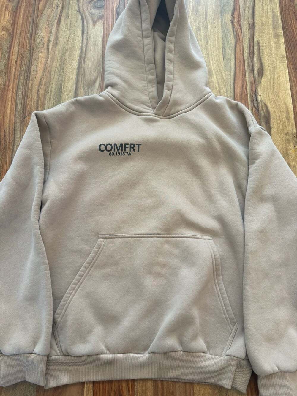 Comfrt Coordinate Hoodie in Sand Beige Sz S